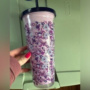 Vera Bradley Purple Floral Tumbler
